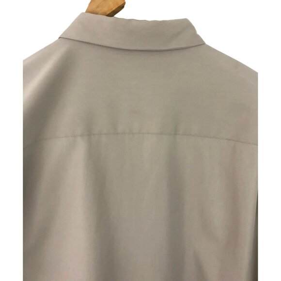 Alfani Mens Size Large Light Brown Long Sleeve Button Up Collared Shirt - Picture 6 of 9